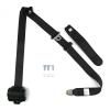Retro Seat Belt Harness 3-Point RETRACTABLE Toyota JP VW Ford BMW EURO Black