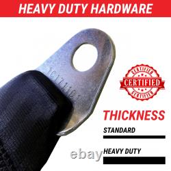 Retro Seat Belt Harness 3-Point RETRACTABLE Toyota JP VW Ford BMW EURO Black