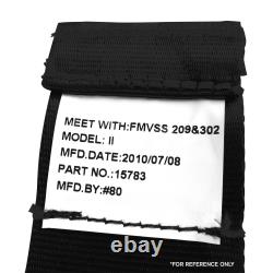 Retro Seat Belt Harness 3-Point RETRACTABLE Toyota JP VW Ford BMW EURO Black