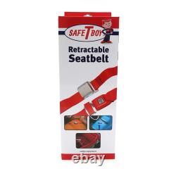 Retro Seat Belt Harness 3-Point RETRACTABLE Toyota JP VW Ford BMW EURO Black