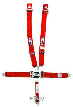 Rjs Racing Seat Belts Harness Red Ind L&l Bolt-in 5pt 3 Shoulder 2sub #1127804