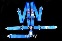 Rjs Racing Sfi 16.1 Cam Lock 5 Point Seat Belt Harness Floor Mount Blue 1034903