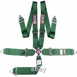 Rjs Racing Sfi 16.1 Cam Lock 5 Point Seat Belt Harness Floor Mount Green 1034909