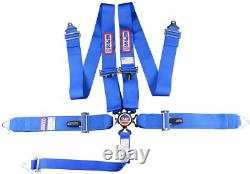 Rjs Racing Sfi 16.1 Cam Lock 5 Pt Seat Belt Harness Floor Mount Blue 1034103