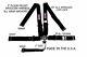 Rjs Racing Sfi 16.1 Cam Lock 5 Pt Wrap Seat Belt Floor Harness Black 1034301