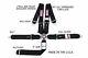 Rjs Sfi 16.1 Cam Lock 5 Pt Racing Seat Belt Harness Roll Bar Mount Bolt In Black