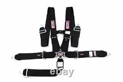 Rjs Sfi 16.1 Cam Lock 5 Pt Seat Belt Harness Sternum Strap Bolt In Black 1042101
