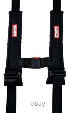 Rzr Seat Belt Harness 2 New Race Harness 4 Point Latch Type Black Checkerboard