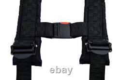 Rzr Seat Belt Harness 2 New Race Harness 4 Point Latch Type Black Checkerboard