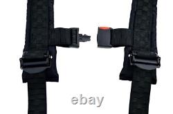 Rzr Seat Belt Harness 2 New Race Harness 4 Point Latch Type Black Checkerboard