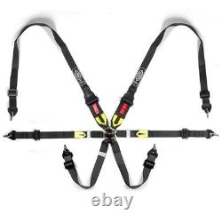 SAAS Racing Harness FIA Approved 6 Point HANS Homologated 3 2 Black