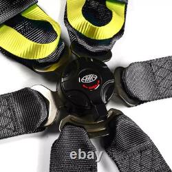 SAAS Racing Harness FIA Approved 6 Point HANS Homologated 3 2 Black
