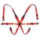SAAS Racing Harness FIA Approved 6 Point HANS Homologated 3 2 Red