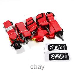 SAAS Racing Harness FIA Approved 6 Point HANS Homologated 3 2 Red