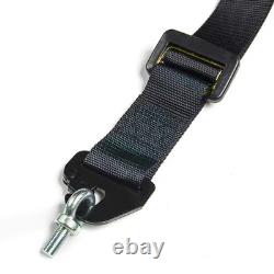 SAAS Racing Seatbelt Harness 4 Point Black ECE-R16 Compliant 2 Snap Hook Clip