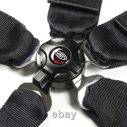 SAAS S5103SFI Racing harness 5 point 3 Cam lock Clip in SFI Black 2026