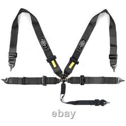 SAAS S5103SFI Racing harness 5 point 3 Cam lock Clip in SFI Black 2026