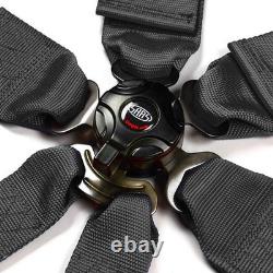 SAAS S6103SFI Racing harness 6 point 3 Cam lock Clip in SFI Black 2026