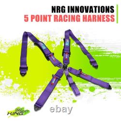 SFI 16.1 Spproved 5-Point Racing Seat Belt Safety Harness Cam Lock Buckle Purple