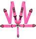 SFI 5-Point Race Harness Seat Belt Aircraft Camlock Safety F1 F2 Pink Fluo STR