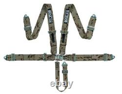 SFI SPARCO seat belts 04806SFI 5-point safety harness off road black camo
