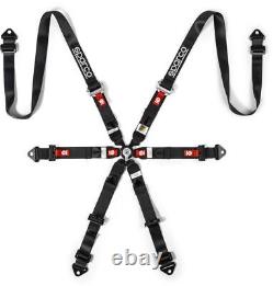 SPARCO H-8 Endurance 6-Point FHR Harness Seat Belt Black FIA 8853-2016 Approved
