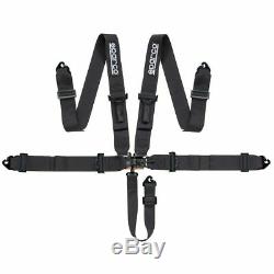 SPARCO seat belts 04806SFI lightweight 5-point safety harness BLACK SFI Approved