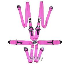 STR 6-Point 3 to 2 FHR HANS Race/Rally Harness Seat Belt FIA 2025 Pink NEW