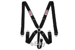 STR SFI 5-Point Racing Safety Harness Seat Belt Aircraft Camlock F1 F2 Black