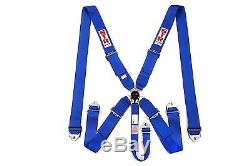 STR SFI 5-Point Racing Safety Harness Seat Belt Aircraft Camlock F1 F2 Blue