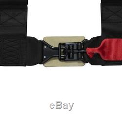 STV Motorsports Racing Black 4-Point 3 Inch Straps Universal Seat Belt Harness