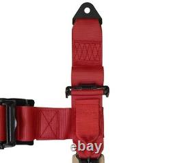 STV Motorsports Red Polaris Seat Belt Harness 4-Point 3 Pads RZR XP1000 XP1K