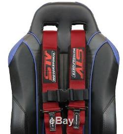 STV Motorsports Safety Seat Belt Harness Red 4 Point 3 UTV RZR XP Razor Racing