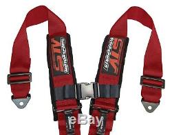 STV Motorsports Universal Red 5 Point Quick Release Racing Seat Belt Harness