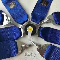 Sabelt Blue 4 Point Camlock Quick Release Racing Seat Belt Harness 3w