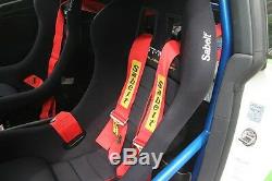 Sabelt Universal Red 4 Point Camlock Quick Release Racing Seat Belt Harness 3