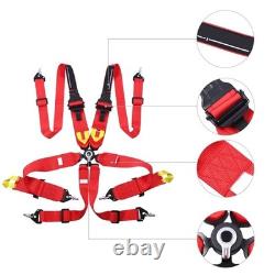 Safety Harness Camlock Quick Release Red Car Seat Belt Adjustable Harness Racing