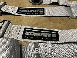 Schroth Hybrid II 2 Silver 6 Point Racing Seat Harness Belt, Expired
