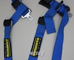 Schroth Racing Blue Harnesses Seat Belts with Pads Rallye 4 ASM BMW Mini R50