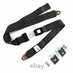 Seat Belt Car Truck Lap Belt Universal 2 Point Safety Travel Black rat harness