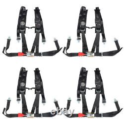 Seat Belt Harness 4 Point 2 Padded Black For Polaris RZR XP S 4 1000 4 Pack