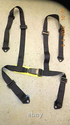 Seat Belt Race Safety Harness Black 4-Point Snap-In 2-Inch Lap Shoulder UTV 2X