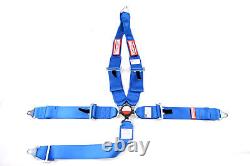 Sfi 16.1 Cam Lock Seat Belt Blue Hans Race Harness 5 Point V Roll Bar Mount