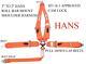 Sfi 16.1 Hans Race Harness Seat Belt V Roll Bar Mount Cam Lock Orange Bolt In