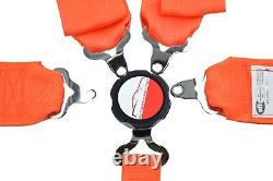Sfi 16.1 Hans Race Harness Seat Belt V Roll Bar Mount Cam Lock Orange Bolt In