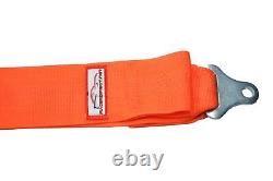 Sfi 16.1 Hans Race Harness Seat Belt V Roll Bar Mount Cam Lock Orange Bolt In