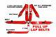 Sfi 16.1 Pull Up Lap Belts Racing Harness 5 Point 3 Cam Lock Racerdirect Red