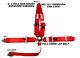 Sfi 16.1 Racing Harness 5 Point V Roll Bar Mount 3 Cam Lock Seat Belt Red