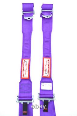 Sfi 16.1 Racing Harness Hans Ready Latch & Link 5 Point Seat Belt Purple