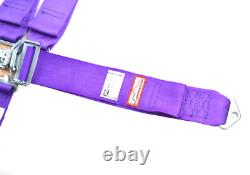 Sfi 16.1 Racing Harness Hans Ready Latch & Link 5 Point Seat Belt Purple